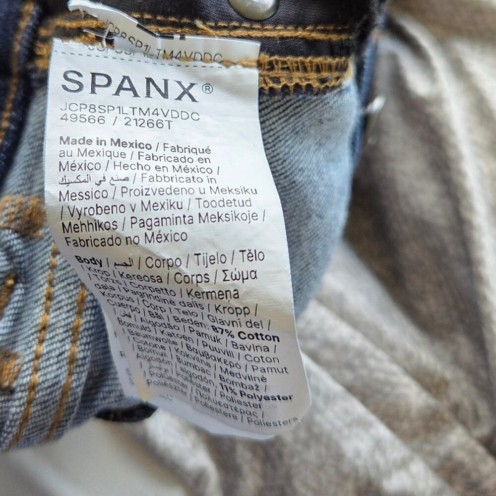 SPANXshape™ EveryWear Flare Jeans Raw Indigo Raw Hem Altered - Picture 4 of 5